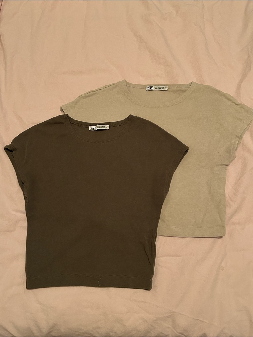 2 Pack Zara Cropped Knit Shirts